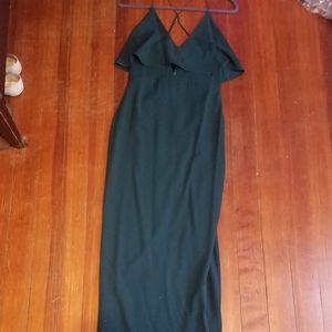 Emerald green long dress